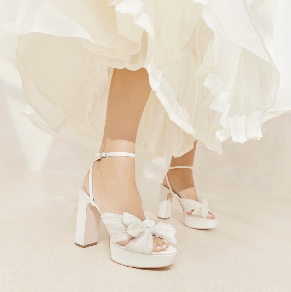 Natalia Pearl Platform Bow Heel